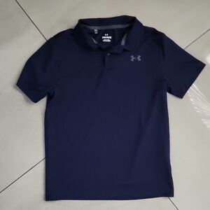 Under Armour Boy's Dark Blue Polo